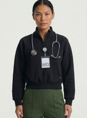 Black Orchid Shift Quarter Zip